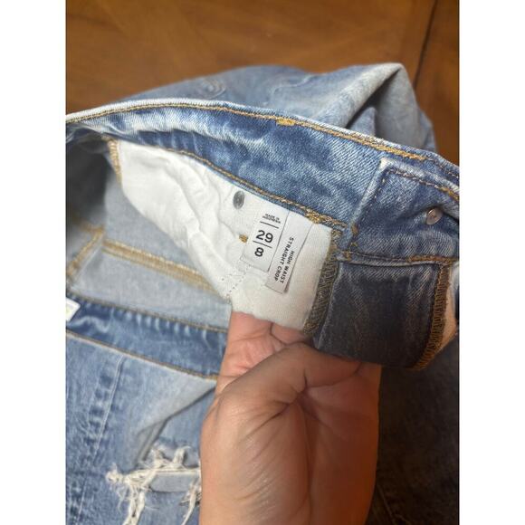 Loft jeans high waisted straight crop size 29 in excellent condition - Picture 7 of 13